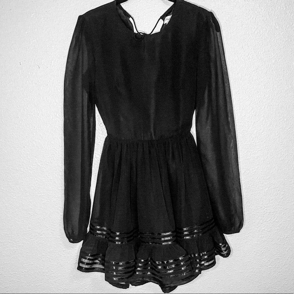 Lovers + Friends Black Backless Mini Dress